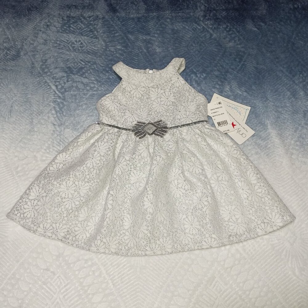 Girls Toddler's Wht/Silver Snow Princess Dress Marmellata/Macy's. Size 2T-$74